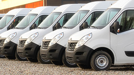 fleet of white vans