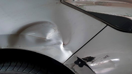 dented vehicle