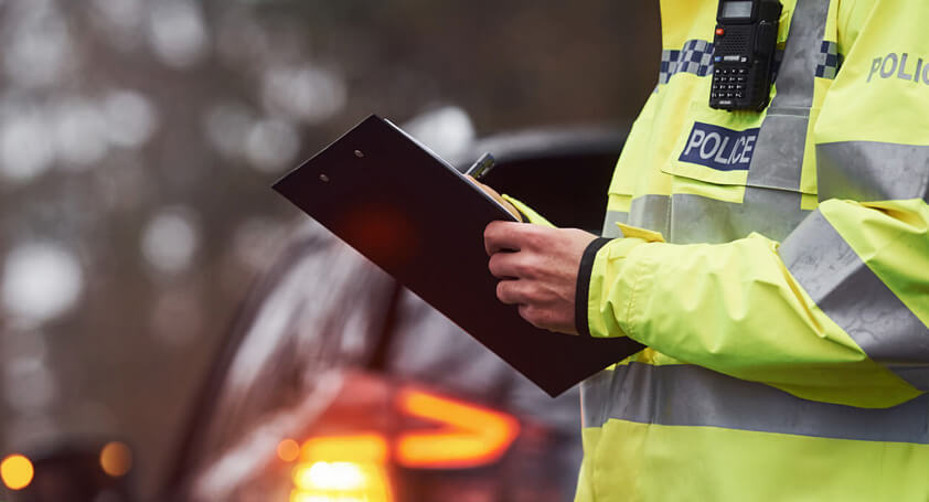 Police with clipboard